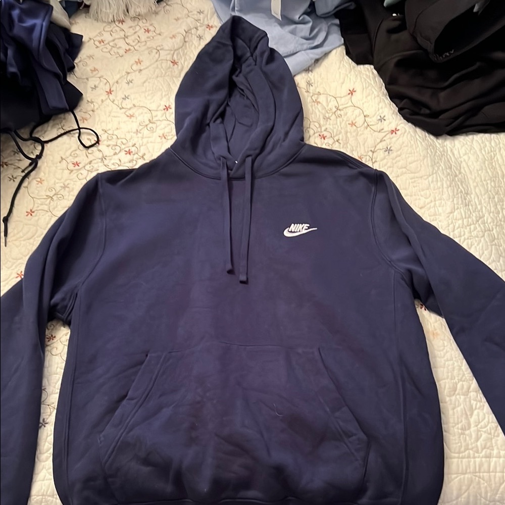 Nike Men's Blue Hoodie sweatshirt.  Size medium